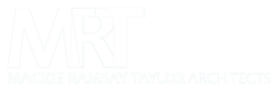 a white Mackie Ramsay Taylor Architects logo in a white background