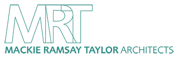 a green Mackie Ramsay Taylor Architects logo in a white background